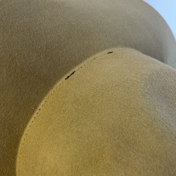 Free People Felted Tan Wool Wide Brim Cowboy Hat OS main image 6